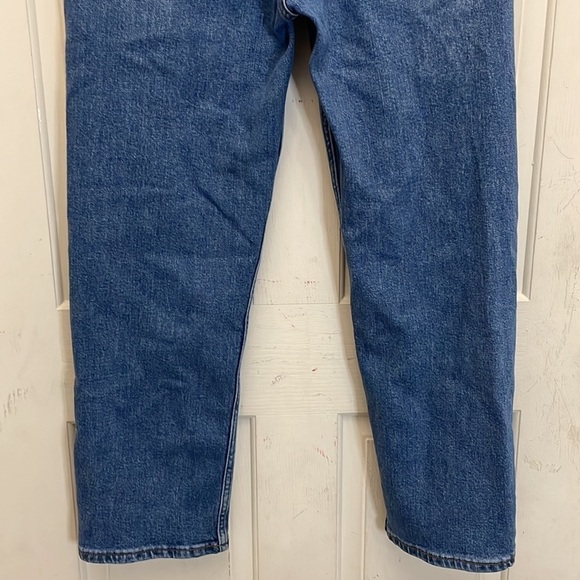 RE/DONE Originals 70s Stove Pipe in Dusted Blue High Rise Ankle Crop Jeans 31 - Picture 11 of 15